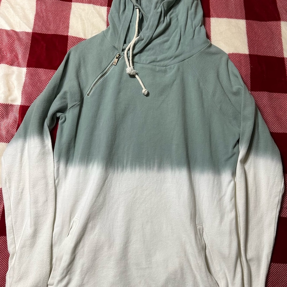 Gradient Hoodie - Green and White